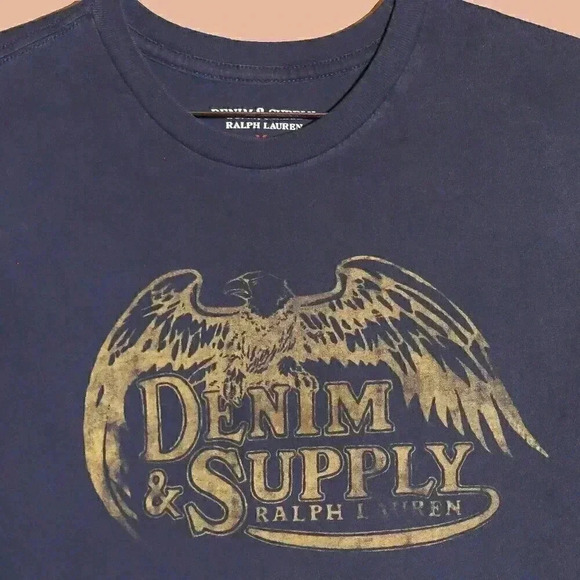 Ralph Lauren Eagle Western Crew Neck Short Sleeve Graphic Tee T-Shirt -‎ Medium - Picture 2 of 3
